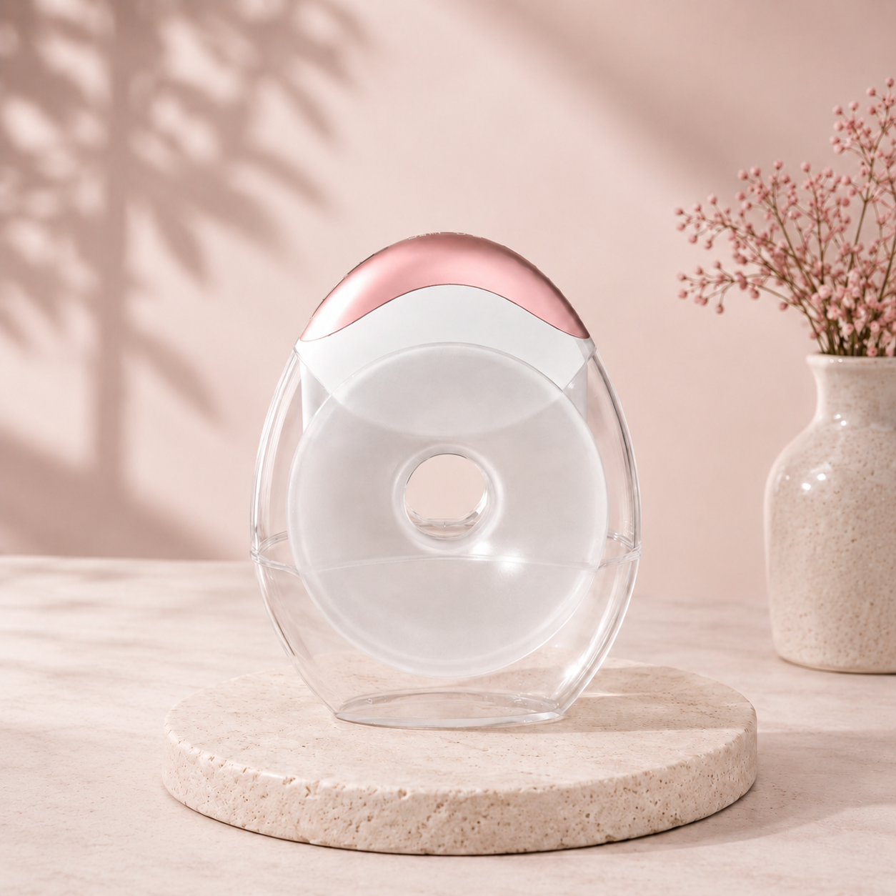 Flowie Duo borstkolf borstschild achterkant met transparante cup