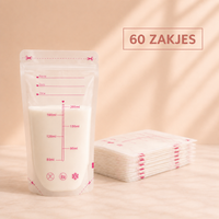 Flowie melkbewaarzakjes 60 stuks met maatmarkering tot 200ml